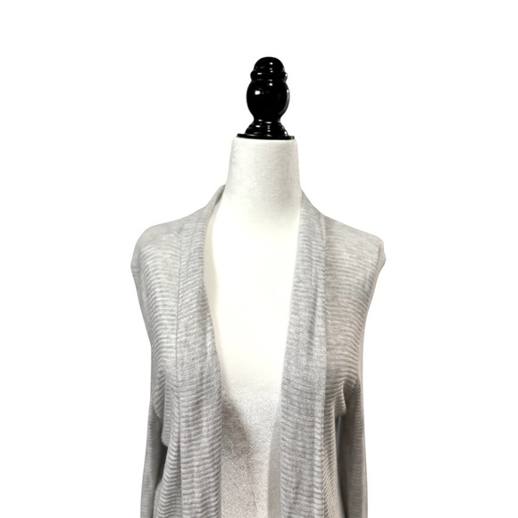 NWOT, Cyrus, Elegant Long Open-Front Cardigan, Large, Gray - Picture 5 of 8